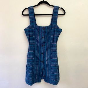 Roxy Sweeter Dreams blue striped mini dress size medium